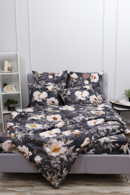 Пододеяльник поплин Темная ночь 2 черный