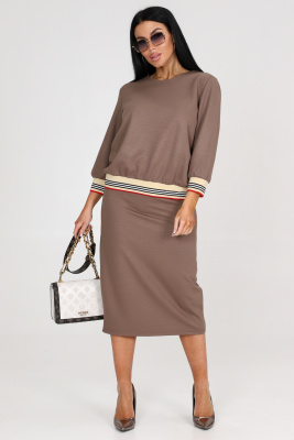 Женский костюм 31829 коричневый